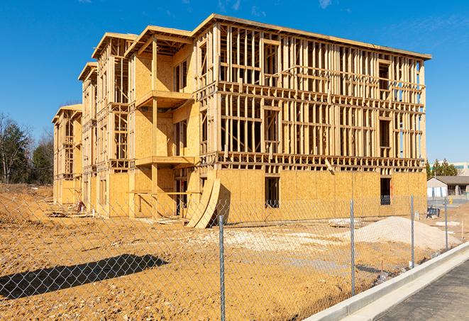 a mobile fence protecting a job site and workers in Bellflower